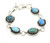 Sterling Silver Multi-Shade Turquoise Link Bracelet 011226