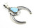 Sterling Silver Large Turquoise Naja Pendant 011226