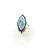 Sterling Silver Diamond Shape Turquoise Ring 011426