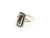 Sterling Silver Rectangular Spiney Turquoise Ring 011526
