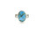 Sterling Silver Simple Turquoise Round ring 011626