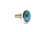 Sterling Silver Simple Turquoise Round ring 011626