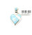 Sterling Silver White Buffalo and Turquoise Heart Pendant 011626