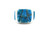 Sterling Silver Turquoise Inlayed Larger Square Ring 011626