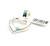 Sterling Silver White Buffalo and Turquoise Open-Heart Pendant 011626