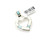 Sterling Silver White Buffalo and Turquoise Open-Heart Pendant 011626