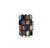 Large Sterling Silver Multi-color Rectangular ring 030726
