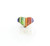 Sterling Silver Multi-Color Cobblestone Ring 030726