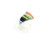 Sterling Silver Multi-Color Cobblestone Ring 030726
