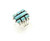 Sterling Silver Greenish Turquoise Ring 030726