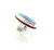 Sterling Silver Oblong Turquoise with Coral Ring 030726