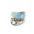 Sterling Silver Turquoise and Opal Adjustable Ring 030726