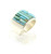 Sterling Silver Wide Cobblestone Turquoise Ring 030726