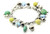 Sterling Silver Turquoise Charm Bracelet 030726