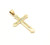14K Gold Large White Opal Cross 060326