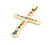 14K Gold Large Multi-Color Cross 060326