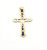 14K Gold Large Multi-Color Cross 060326