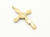 14K Gold Inlay Multi-Color Cross 060326