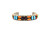 Sterling Silver Turquoise, Spiny Oyster, Coral & Gaspeite Multi-Stone Row Cuff Bracelet 090126
