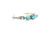 Sterling Silver Sonoran Gold Turquoise Three-Oval Twisted Rope Cuff Bracelet 090126