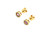 14K Yellow Gold Pink Sapphire Halo Stud Earrings 090126