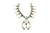 James McCabe Liberty Dime Squash Blossom Necklace with Morgan Dollar Naja, Kingman & Sleeping Beauty Turquoise 090226