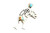 Sterling Silver Kokopelli Pendant with Turquoise, Opal & Spiny Oyster Inlay 090226