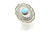 Sterling Silver Concho Ring with Blue Turquoise 090926