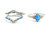 Turquoise Wedding Set with Accent Stones 090926