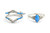 Turquoise Wedding Set with Accent Stones 090926