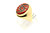 Gold Coral Swirl Inlay Ring 090926