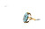 Gold Ring with Teardrop Matrix Turquoise 090926