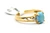 Gold Ring with Oval Turquoise Solitaire 090926