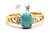 Gold Ring with Oval Turquoise Solitaire 090926