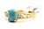 Gold Ring with Oval Turquoise Solitaire 090926