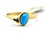 Gold Ring with Oval Turquoise Solitaire 090926