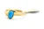 Gold Ring with Oval Turquoise Solitaire 090926