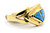 Gold Band with Geometric Turquoise Inlay 090926
