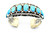Roie Jaque Sterling Silver Kingman Turquoise Row Cuff Bracelet 092926