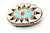 Nick Leekela Zuni Turquoise & Coral Inlay Belt Buckle 092426