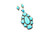 Roie Jaque Sky Blue Kingman Turquoise Cluster Pendant & Earrings Set 100226