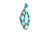 Roie Jaque Sky Blue Kingman Turquoise Cluster Pendant & Earrings Set 100226