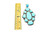 Roie Jaque Sky Blue Kingman Turquoise Cluster Pendant & Earrings Set 100226