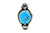 Roie Jaque Sky Blue Turquoise Shell Fan Ring 100226