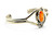Roie Jaque Orange Spiny Oyster Feather Cuff 100226