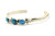 Roie Jaque Blue Turquoise Three-Stone Twist Cuff 100226
