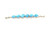 Roie Jaque Blue Kingman Turquoise Six-Stone Link Bracelet 100226