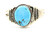 Roie Jaque Light Blue Turquoise Wide Oval Cuff 100226
