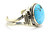 Roie Jaque Light Blue Turquoise Wide Oval Cuff 100226