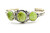 Roie Jaque Lime Green Turquoise Three-Stone Cuff 100226